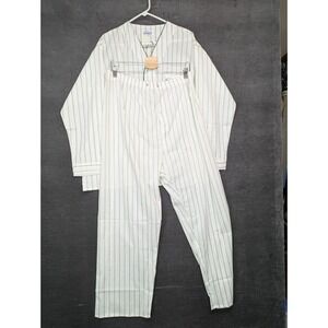 Vintage Pjs Kerwood Dad Pajamas Striped Shirt/Pants Set Grandpa Core Size XL